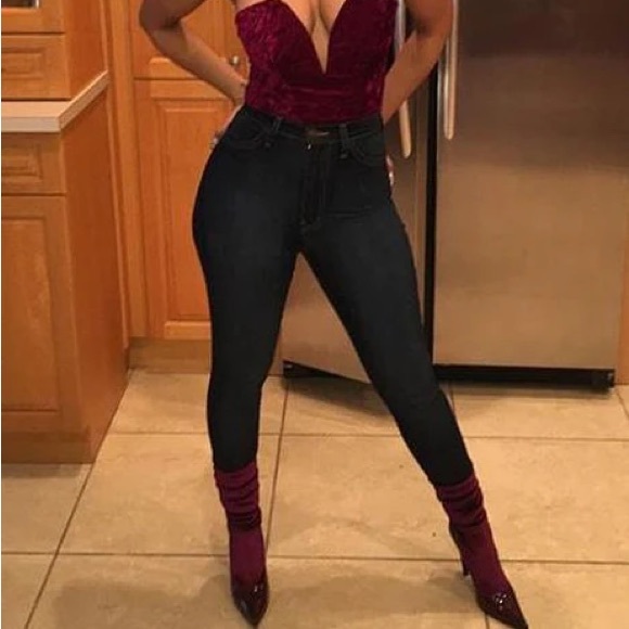 FASHION NOVA Classic High Waist Skinny Jeans Dark Denim Size 11 NEW - Picture 12 of 16